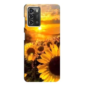 Чохол з Квітами для ZTE Blade A52 (поле соняшників)