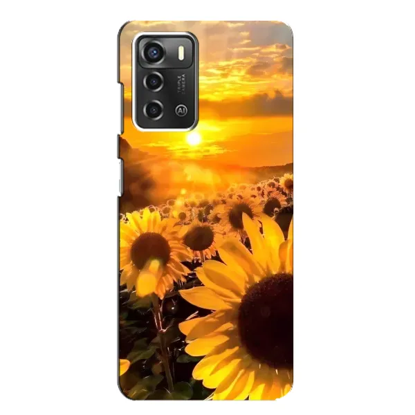 Чехол с рисунком «поле подсолнухов» для ZTE Blade A52