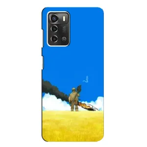 Чехлы на военную тематику для ZTE Blade A52 (Попадание)
