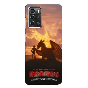 Чехол дракон Беззубик для ZTE Blade A52 (Постер Беззубика)