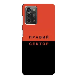 Чехлы УПА (Красно-Чёрный) на ZTE Blade A52 (Правый Серктор)