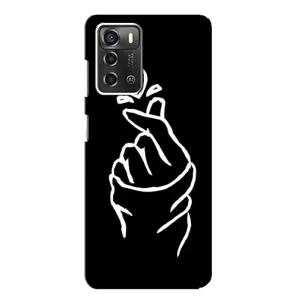 Чохол (Знак сердечка) для ZTE Blade A52 (Сердечко на чорному)