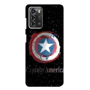 Чехол с Щитом Капитана Америки на ZTE Blade A52 (Щит Капитана)