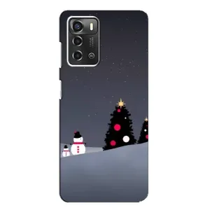 Чехлы на Новый Год ZTE Blade A52 (Снеговички)