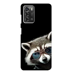 Силиконовый Чехол с Енотами на ZTE Blade A52 (Стильный Енот)