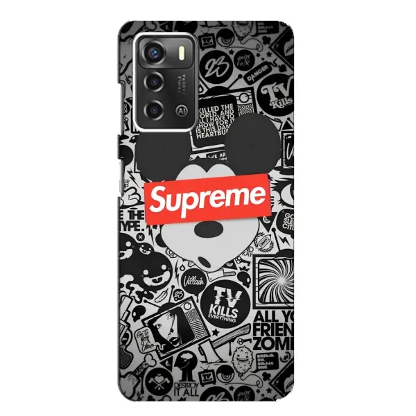 Чехол с рисунком «Supreme Маус» для ZTE Blade A52 Чехол с рисунком «Supreme Маус» для ZTE Blade A52