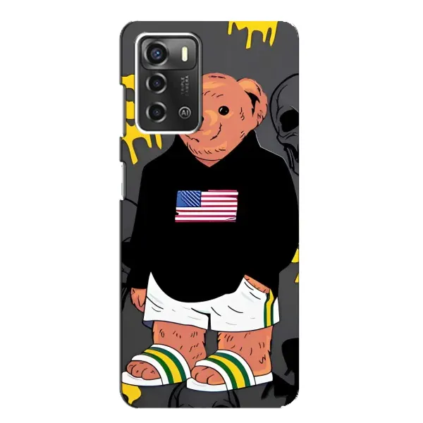 Чехол с рисунком «Teddy USA» для ZTE Blade A52 Чехол с рисунком «Teddy USA» для ZTE Blade A52