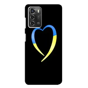 Силиконовый Чехол на ZTE Blade A52 (Я-Украина) (Украинское сердце)