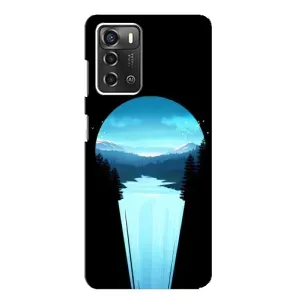 Летний Чехол на ZTE Blade A52 (Синий Водопад)