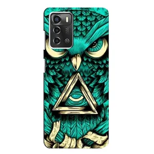 Чехлы с принтом СОВЫ для ZTE Blade A52 (Зеленая сова)