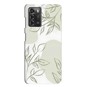 Чохол квітковий дизайн для ZTE Blade A52 (Зелений дизайн)