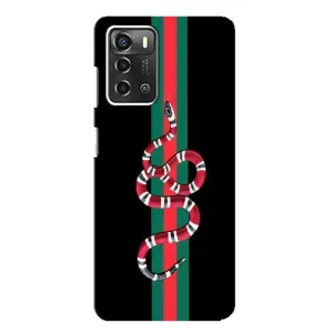 Чехлы Бренд GUCCI для ZTE Blade A52 (Змей Гуччи)