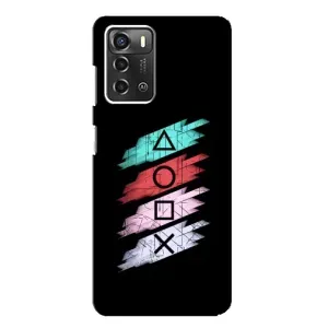 Чехол КИБЕРСПОРТ для ZTE Blade A52 (Значки Sony)