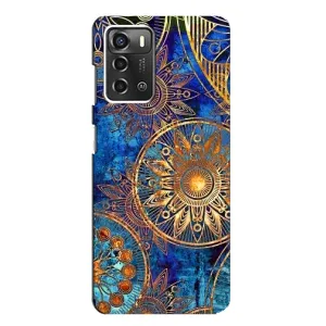 Чохли з сенсом на ZTE Blade A52 (Золоті узори)