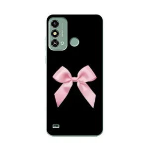 Чехол банты для ZTE Blade A53 (Бант на черном)