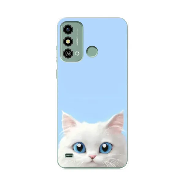 Чехол с рисунком «Белый кот» для ZTE Blade A53 Чехол с рисунком «Белый кот» для ZTE Blade A53