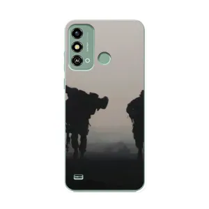 Чехлы на военную тематику для ZTE Blade A53 (Бой солдат)