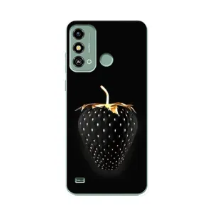 Чехол с изображением вкусной еды для ZTE Blade A53 (Чёрная клубника)