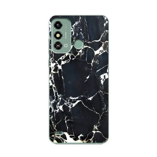 Чехол с рисунком «Чёрный мрамор» для ZTE Blade A53