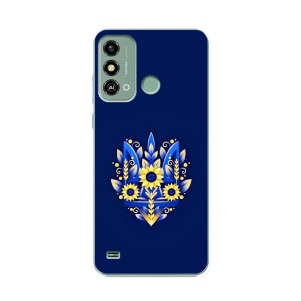 Чехол с рисунком «Цветущий Герб» для ZTE Blade A53