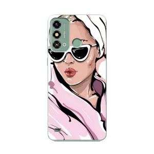 Чохол з картинкою Модні Дівчата ZTE Blade A53 (Дівчина в халаті)