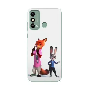 Силіконовий чохол з принтом Зоотрополіс для ZTE Blade A53 (Джуді і Нік)