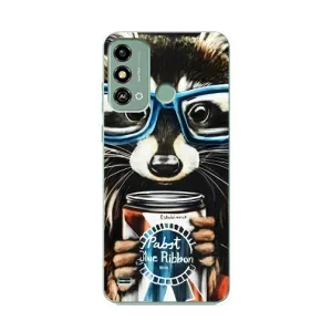 Силіконовий Чохол з Энотами на ZTE Blade A53 (Єнот в окулярах)