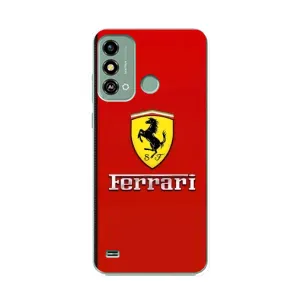 Силиконовый бампер с картинкой машины на ZTE Blade A53 (Ferrari Logo)