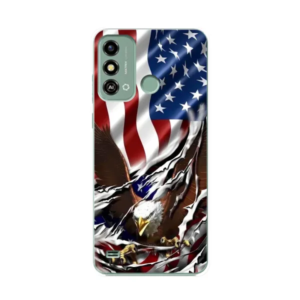 Чехол с рисунком «Флаг USA» для ZTE Blade A53 Чехол с рисунком «Флаг USA» для ZTE Blade A53