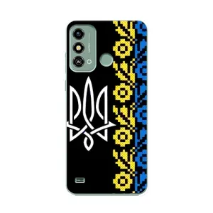 Силіконовый Чохол на ZTE Blade A53 (Герб и вишиванка)