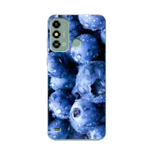 Чехол с изображением вкусной еды для ZTE Blade A53 (Голубика)