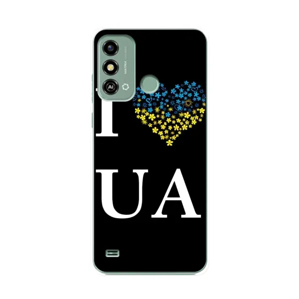 Чехол с рисунком «I Love UA» для ZTE Blade A53 Чехол с рисунком «I Love UA» для ZTE Blade A53