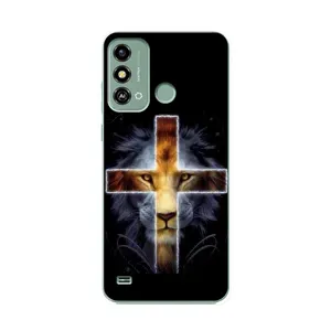 Чехлы для ЗТЕ Блейд А53 (Крест Иисуса) (Иисус Лев)