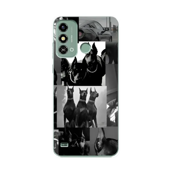 Чехол с рисунком «Коллаж Доберман» для ZTE Blade A53 Чехол с рисунком «Коллаж Доберман» для ZTE Blade A53
