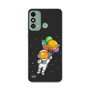 Силіконовый Чохол з принтом "Космонавти" на ZTE Blade A53 (Космонавт з кульками)
