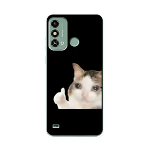 Бампер с принтом Мемы для ZTE Blade A53 (Кот в слезах)
