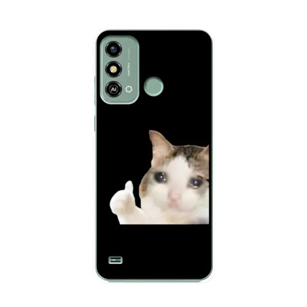 Чехол с рисунком «Кот в слезах» для ZTE Blade A53 Чехол с рисунком «Кот в слезах» для ZTE Blade A53