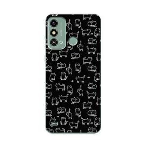 Чохол на тематику: Коти для ZTE Blade A53 (Котики на чорному)