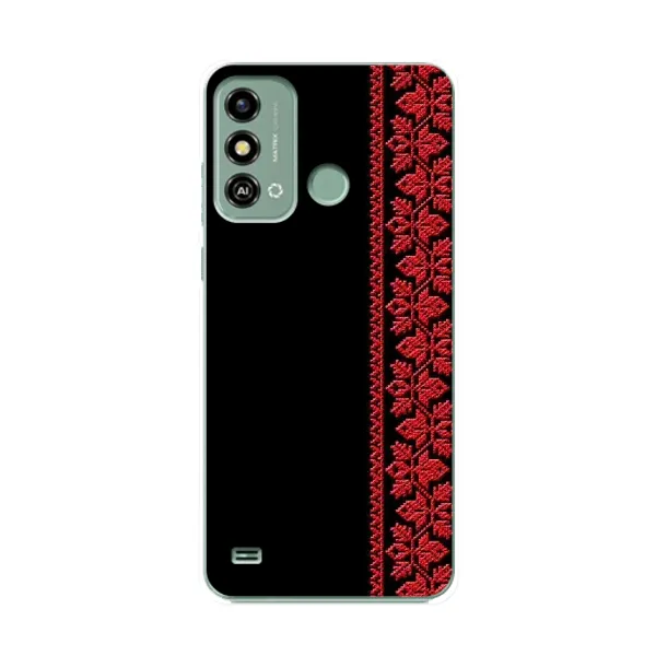 Чехол с рисунком «Красная Вышиванка» для ZTE Blade A53 Чехол с рисунком «Красная Вышиванка» для ZTE Blade A53
