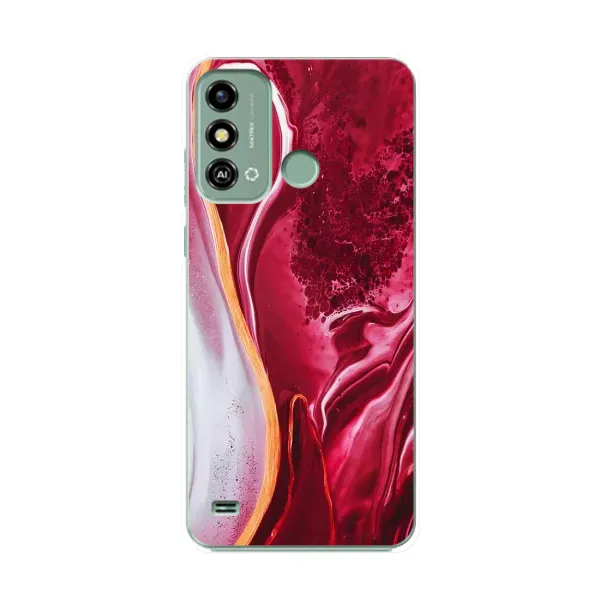 Чехол с рисунком «Красный мрамор» для ZTE Blade A53 Чехол с рисунком «Красный мрамор» для ZTE Blade A53