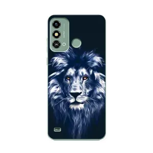 Чохол з картинкою на ZTE Blade A53 (Лев – синій)