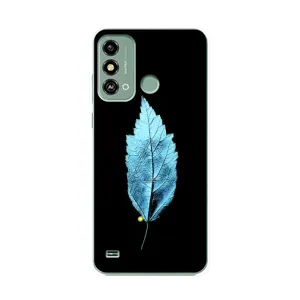 Чохол з картинками на чорному фоні для ZTE Blade A53 (Листя)