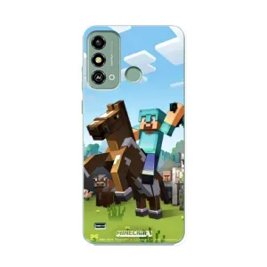 Чохли для ZTE Blade A53 (Персонажі МайнКрафт) (На коні)