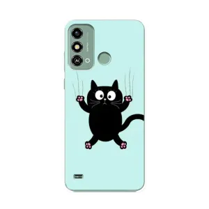 Силіконовий чохол з котиком для ZTE Blade A53 (Падаючий кіт)