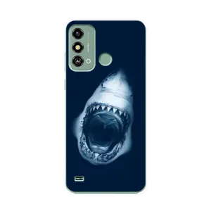 Силіконовий бампер з картинкою звірів для ZTE Blade A53 (Пащу Акули)