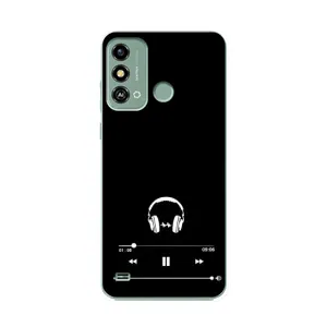 Чехол с картинками на черном фоне для ZTE Blade A53 (Плеер)