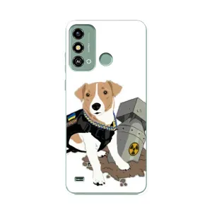 Чехол с принтом Собаки Патрон для ZTE Blade A53 (Пёс Патрон с ракетой)