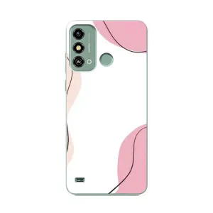 Чохол квітковий дизайн для ZTE Blade A53 (Рожевий фон)