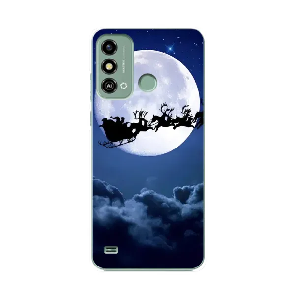 Чехол с рисунком «Санта - луна» для ZTE Blade A53 Чехол с рисунком «Санта - луна» для ZTE Blade A53