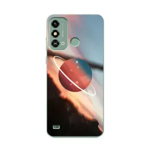 Чехол (ТПУ) с планетами на ZTE Blade A53 (Сатурн)
